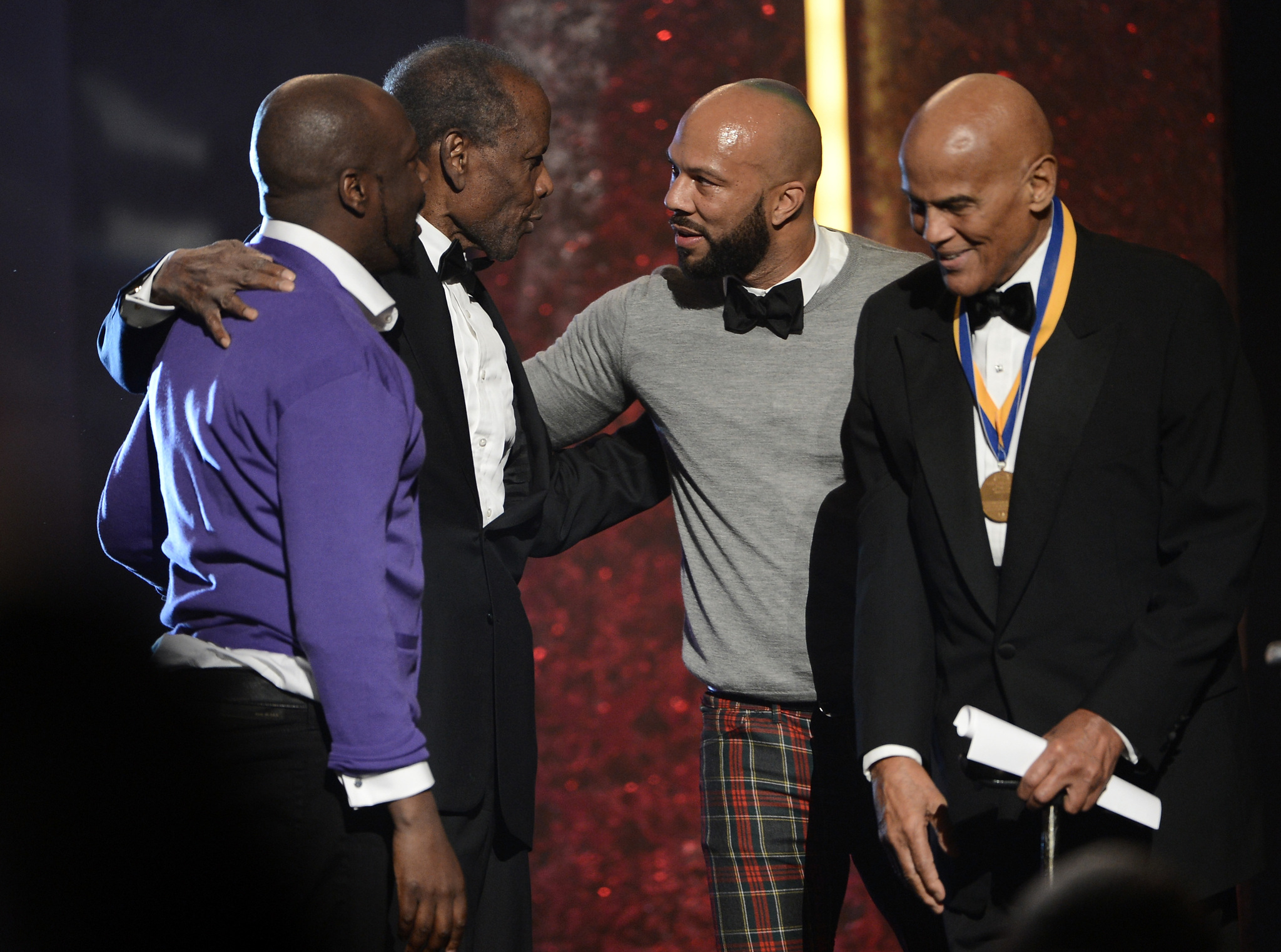 Harry Belafonte, Sidney Poitier, Wyclef Jean and Common