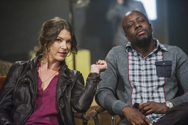 Still of Wyclef Jean and Rya Kihlstedt in Nashville (2012)