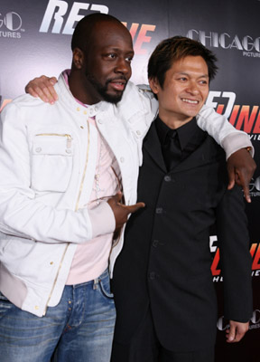 Andy Cheng and Wyclef Jean at event of Redline (2007)