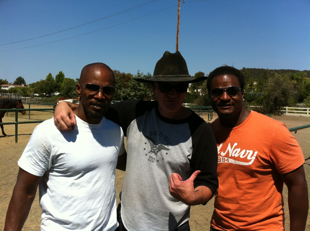 In pre-production for Django Unchained with Jamie Foxx, Quinten Terantino, and Keith Jefferson