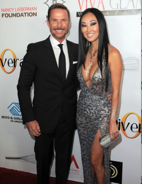 Doug Jeffery and Candace Kita attend the Launch of the Celebrity Issue of VIVA GLAM Magazine at the Sofitel Hotel in Hollywood, CA.