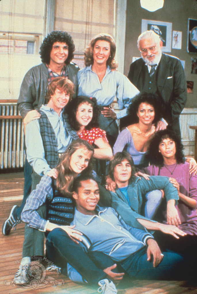 Still of Debbie Allen, Lee Curreri, Lori Singer, Erica Gimpel, Albert Hague, Carlo Imperato, Carol Mayo Jenkins, Valerie Landsburg, P.R. Paul and Gene Anthony Ray in Fame (1982)