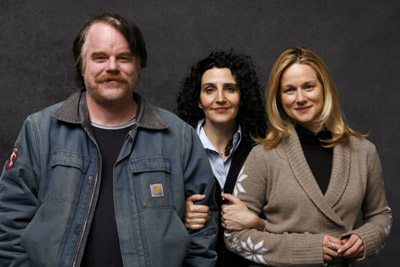 Philip Seymour Hoffman, Laura Linney and Tamara Jenkins at event of The Savages (2007)