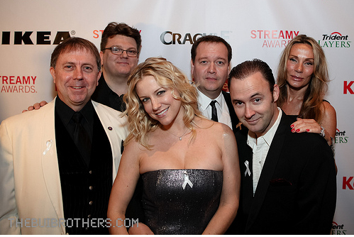 Benton Jennings with cast of SAFETY GEEKS: SVI at The Streamy Awards 2010