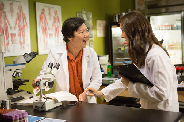 Still of Ken Jeong and Alison Brie in Community (2009)
