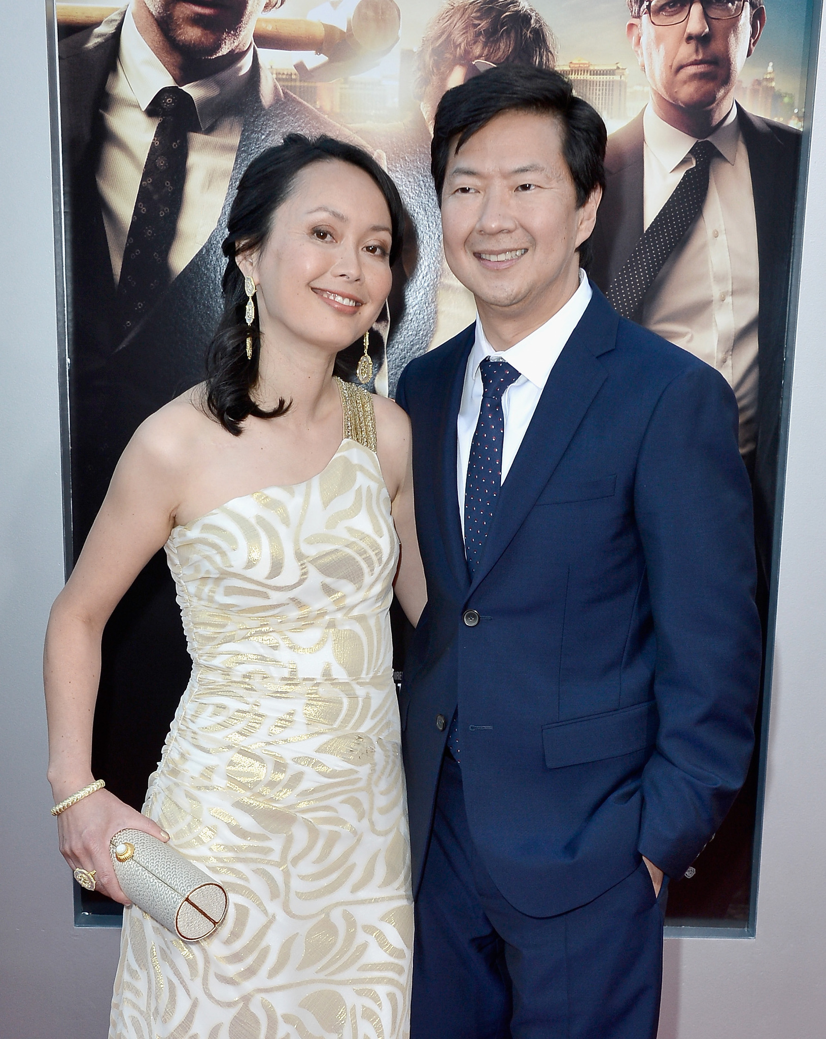 Tran Jeong (L) and actor Ken Jeong attend the premiere of Warner Bros. Pictures' 