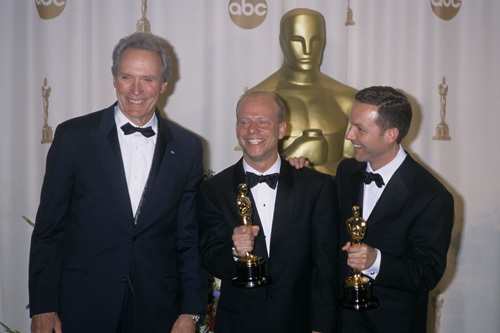Clint Eastwood with Bruce Cohen and Dan Jinks at 