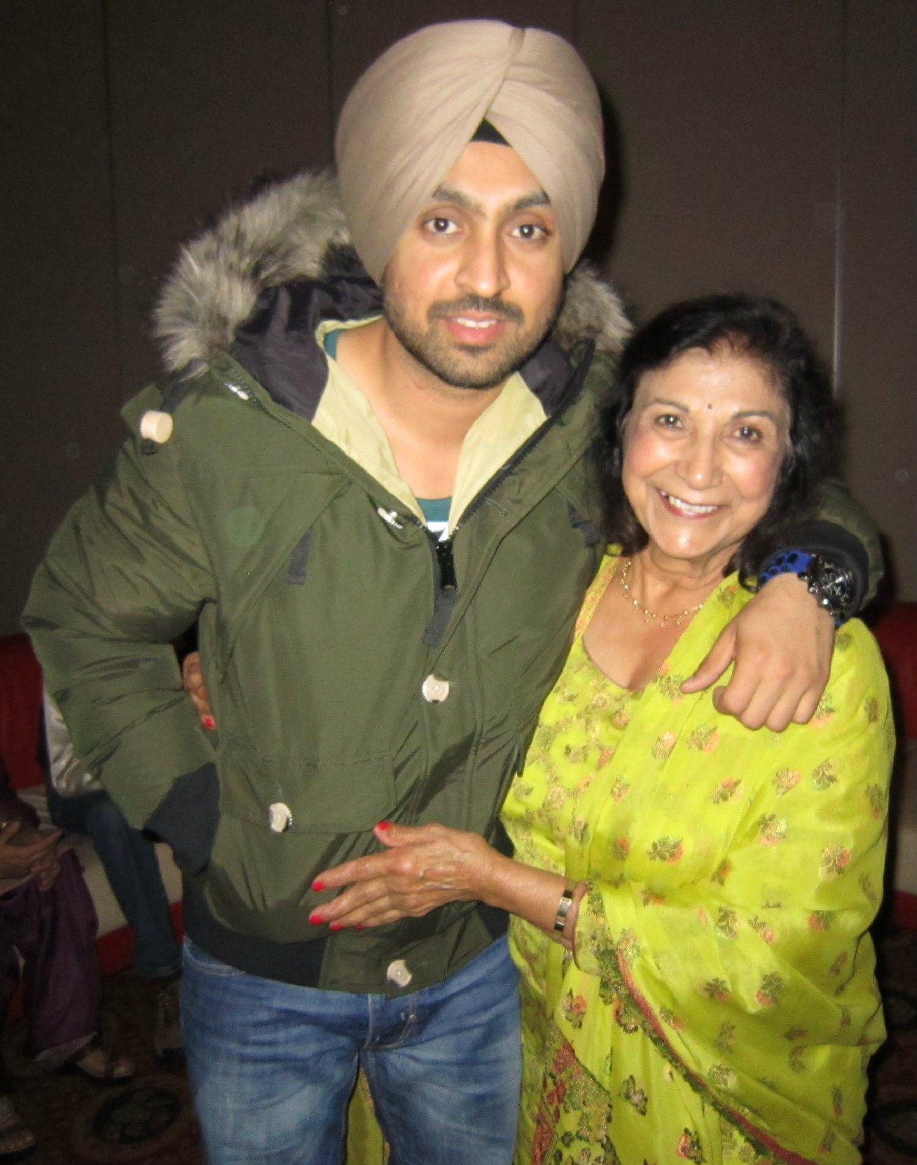 Balinder with Daljit Dosanjh-the star of Jat and Juliet and jat and Juliet #2. Photo taken at the wrap party .