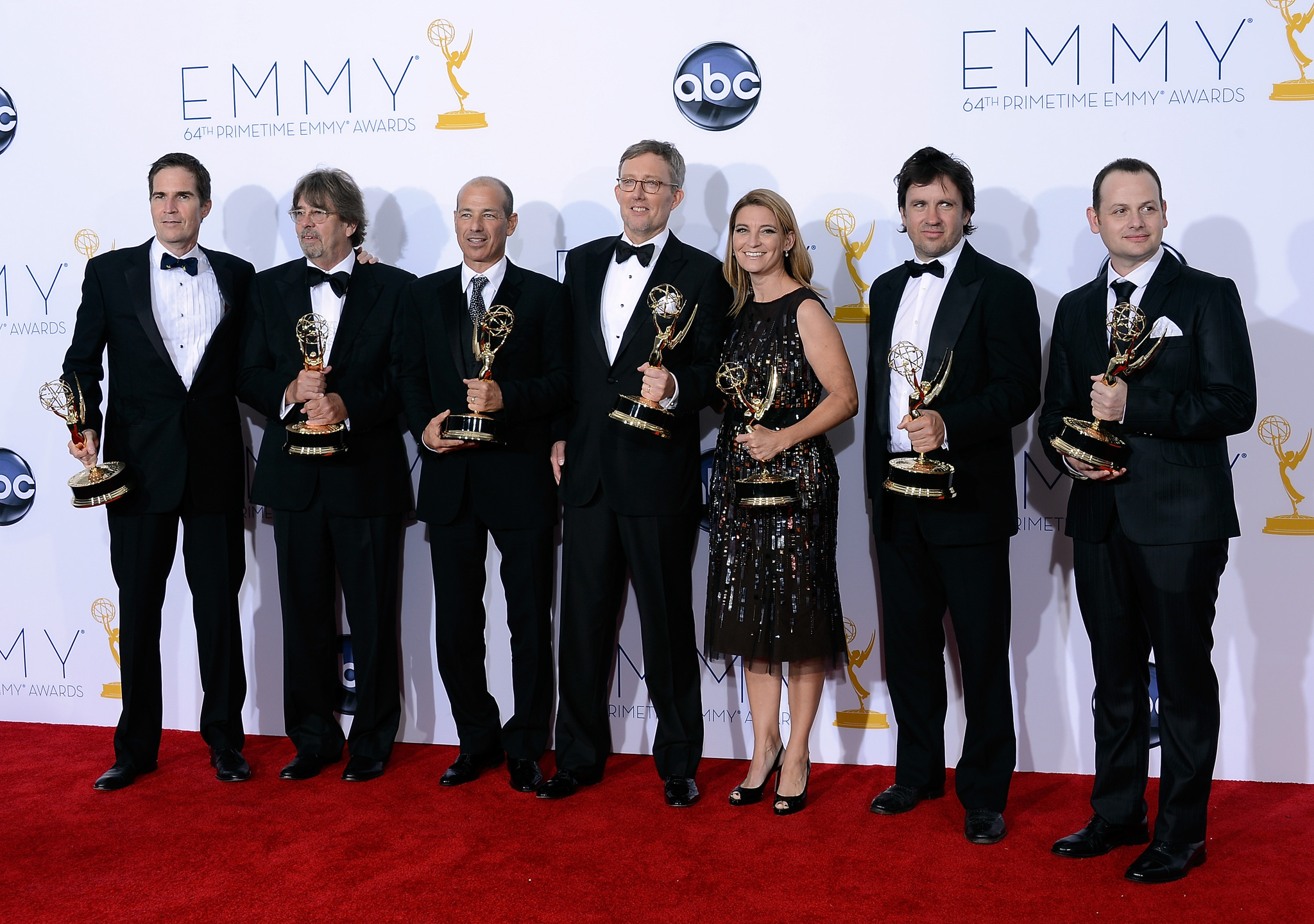 Henry Bromell, Alexander Cary, Alex Gansa, Chip Johannessen, Meredith Stiehm and Gideon Raff at event of Tevyne (2011)