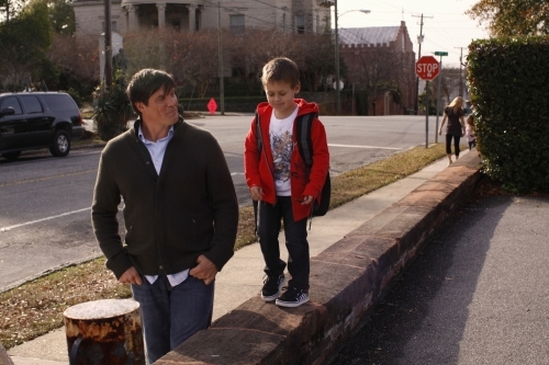 Still of Paul Johansson and Jackson Brundage in One Tree Hill (2003)