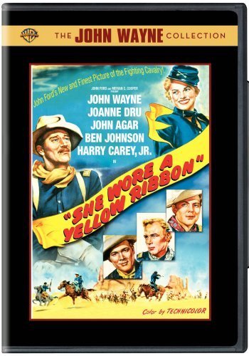John Wayne, John Agar, Harry Carey Jr., Joanne Dru and Ben Johnson in She Wore a Yellow Ribbon (1949)