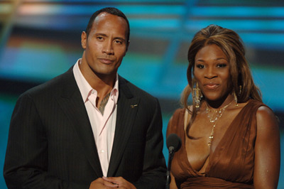 Dwayne Johnson and Serena Williams at event of ESPY Awards (2005)