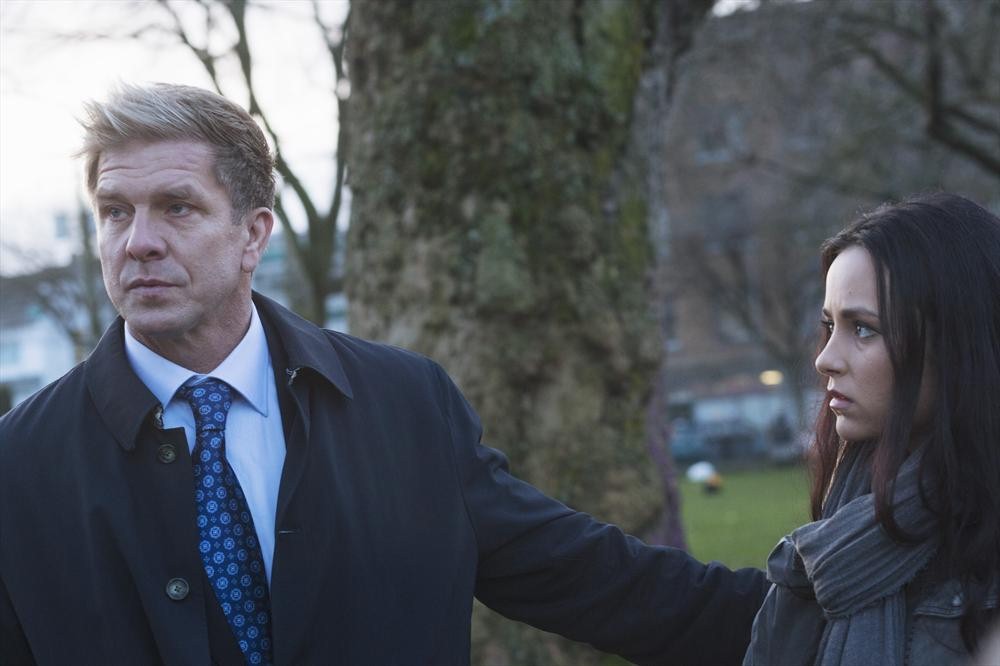 Still of Kenny Johnson and Katherine Ramdeen in Motive (2013)