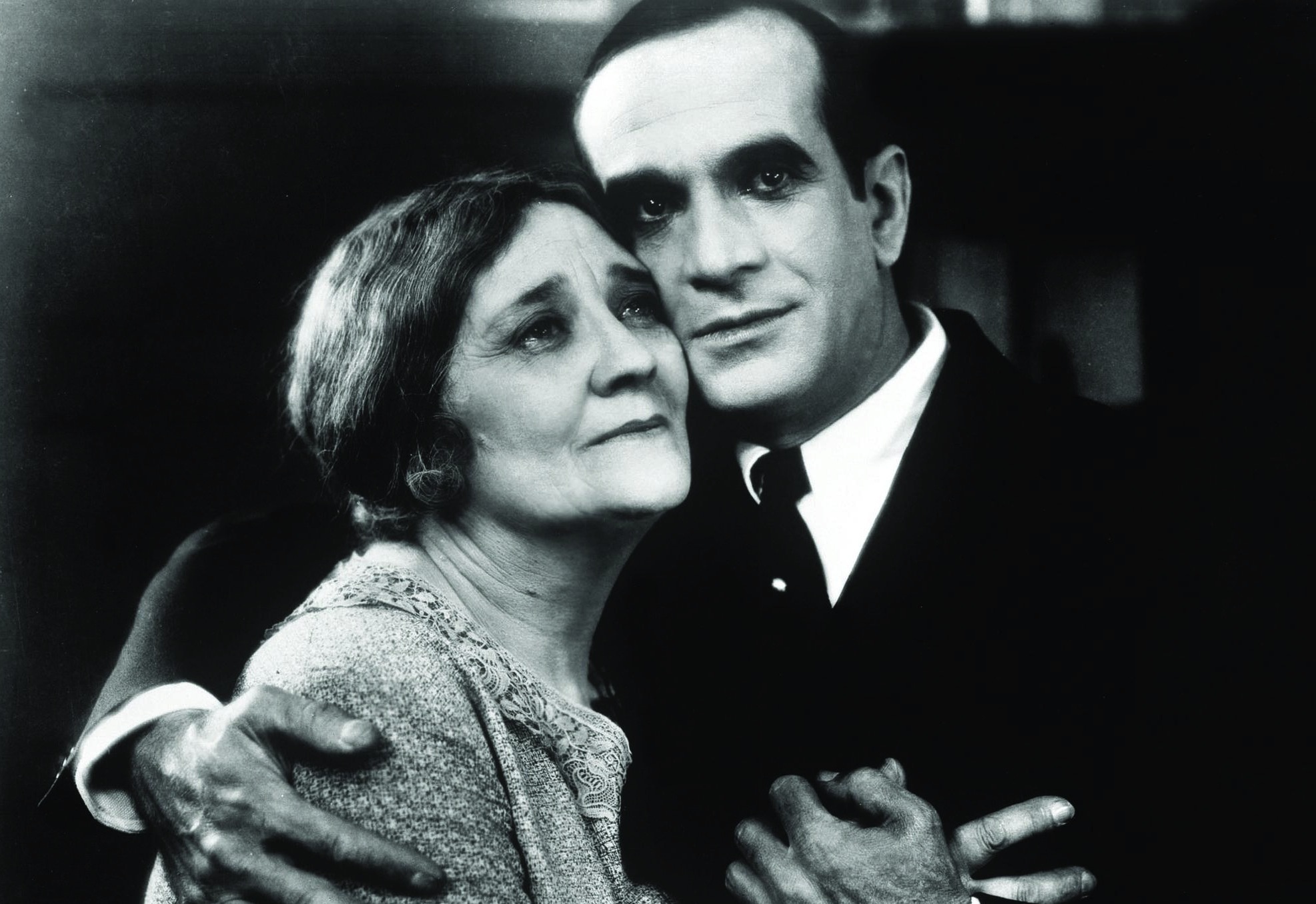 Still of Eugenie Besserer and Al Jolson in The Jazz Singer (1927)