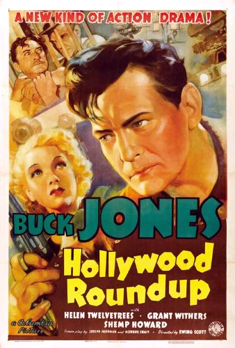 Buck Jones and Helen Twelvetrees in Hollywood Round-Up (1937)