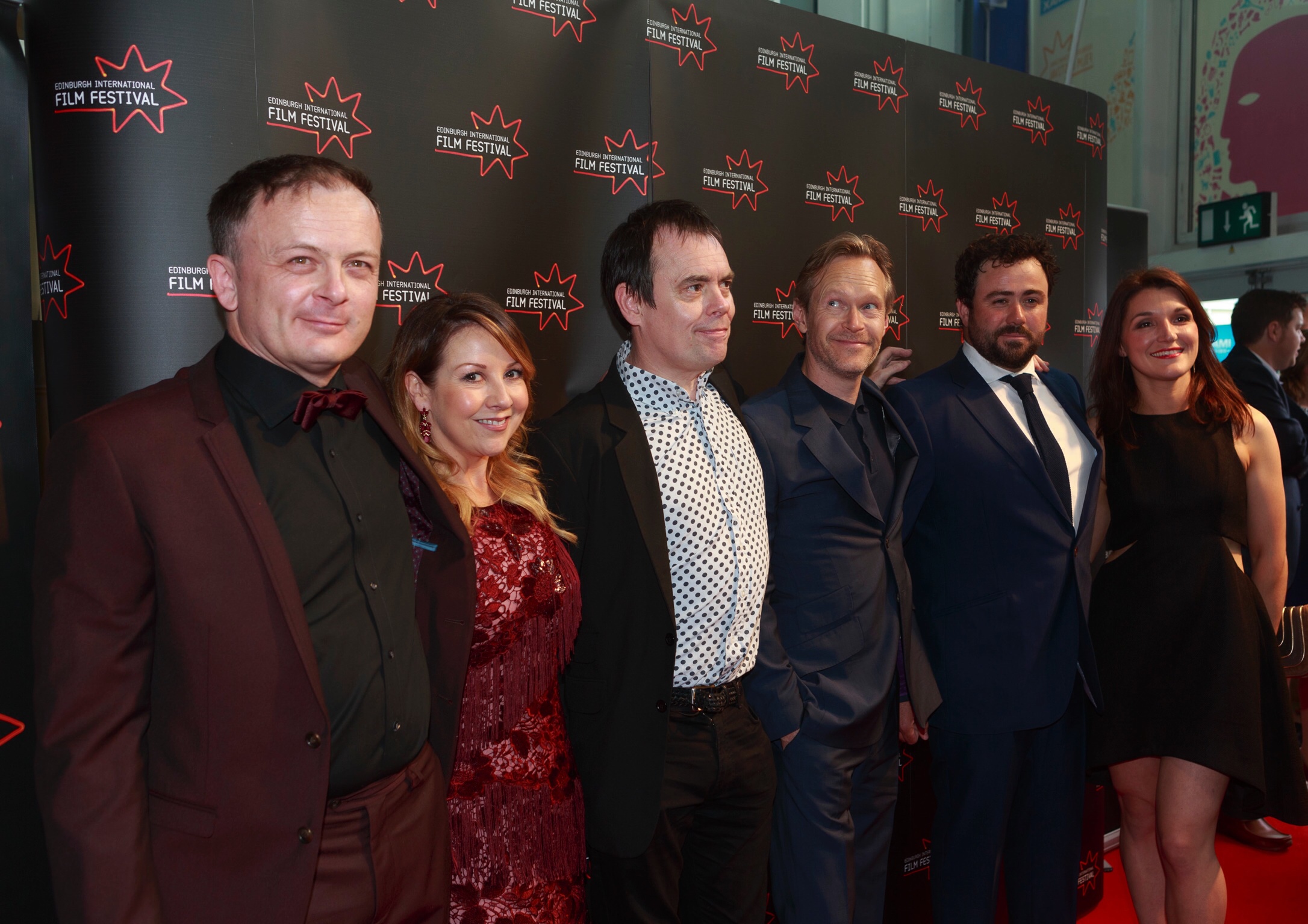 Andy Goddard, Andrea Dowdall-Goddard, Kevin Eldon, Steven Macintosh, Celyn Jones and Kate Drew. EIFF2014.