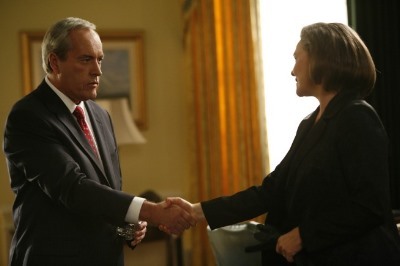 Still of Powers Boothe and Cherry Jones in 24 (2008)