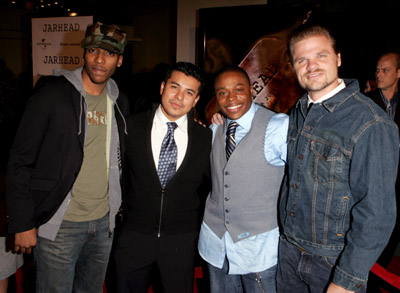 Kareem J. Grimes, Evan Jones, Jacob Vargas and Jocko Sims at event of Jarhead (2005)