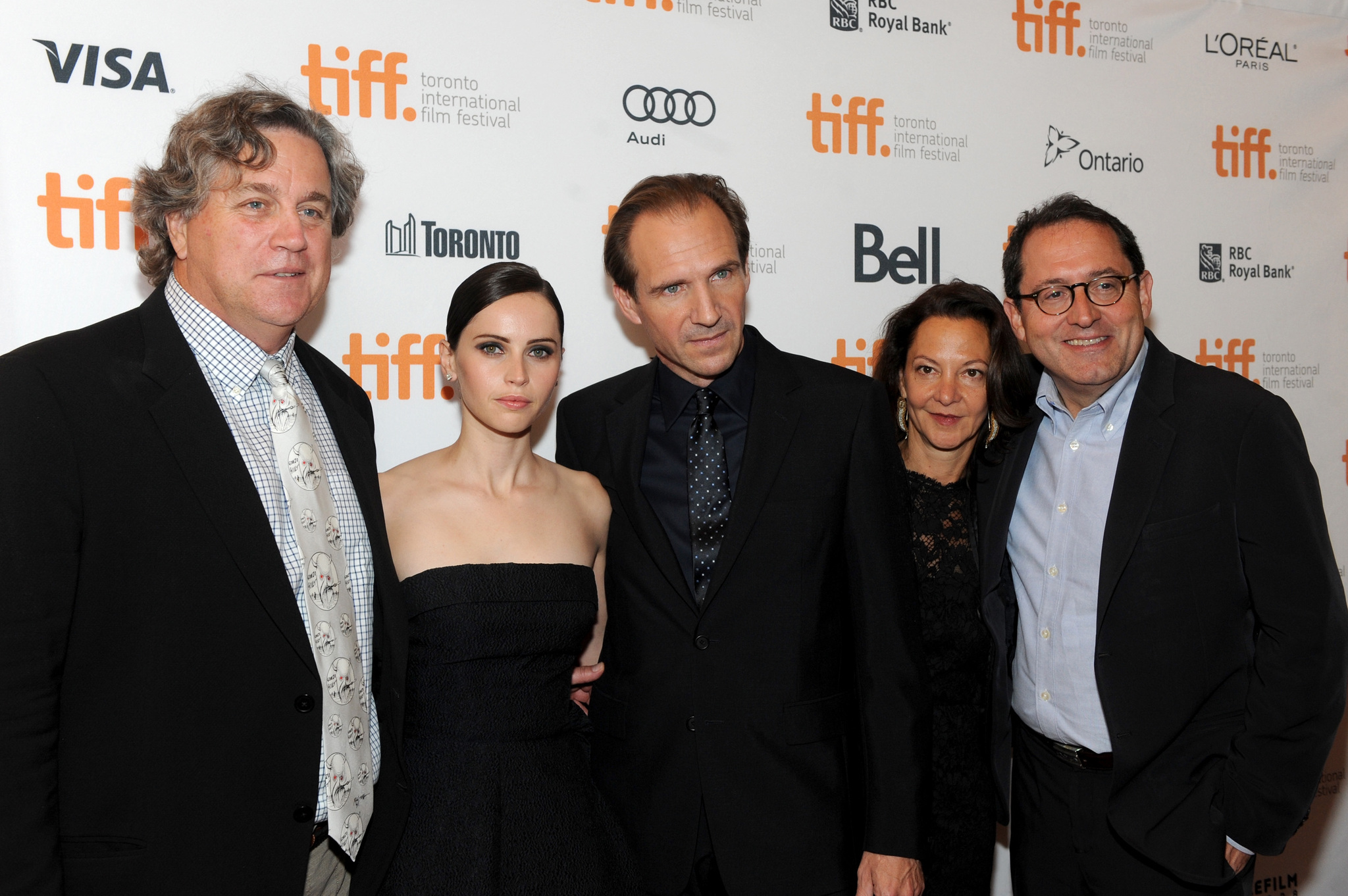 Ralph Fiennes, Felicity Jones, Gabrielle Tana, Michael Barker and Tom Bernard at event of The Invisible Woman (2013)