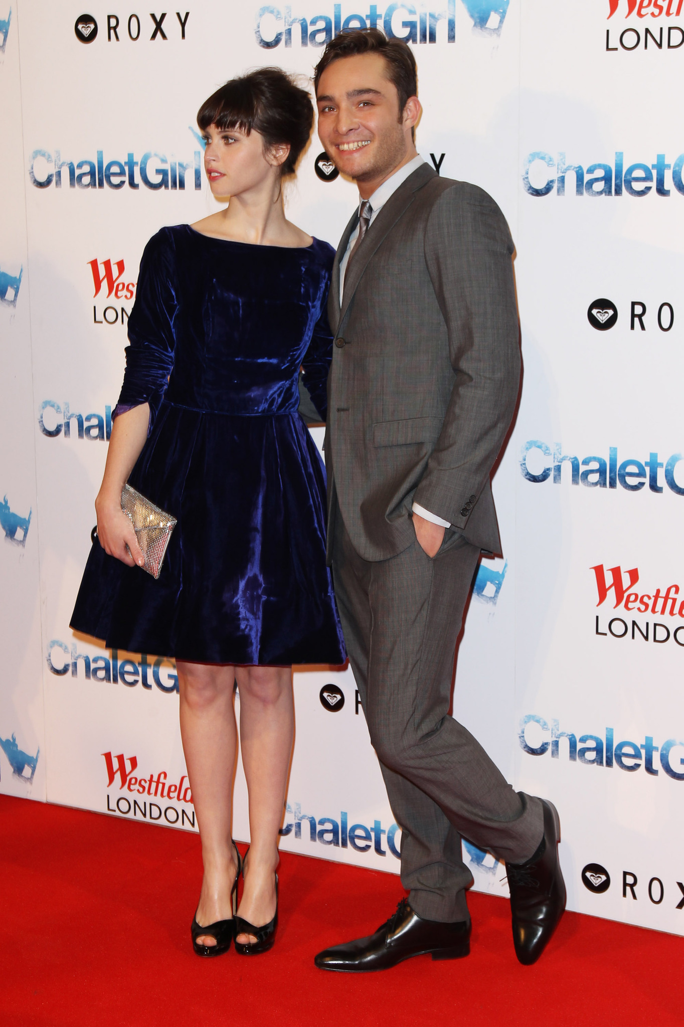 Felicity Jones and Ed Westwick at event of Chalet Girl (2011)