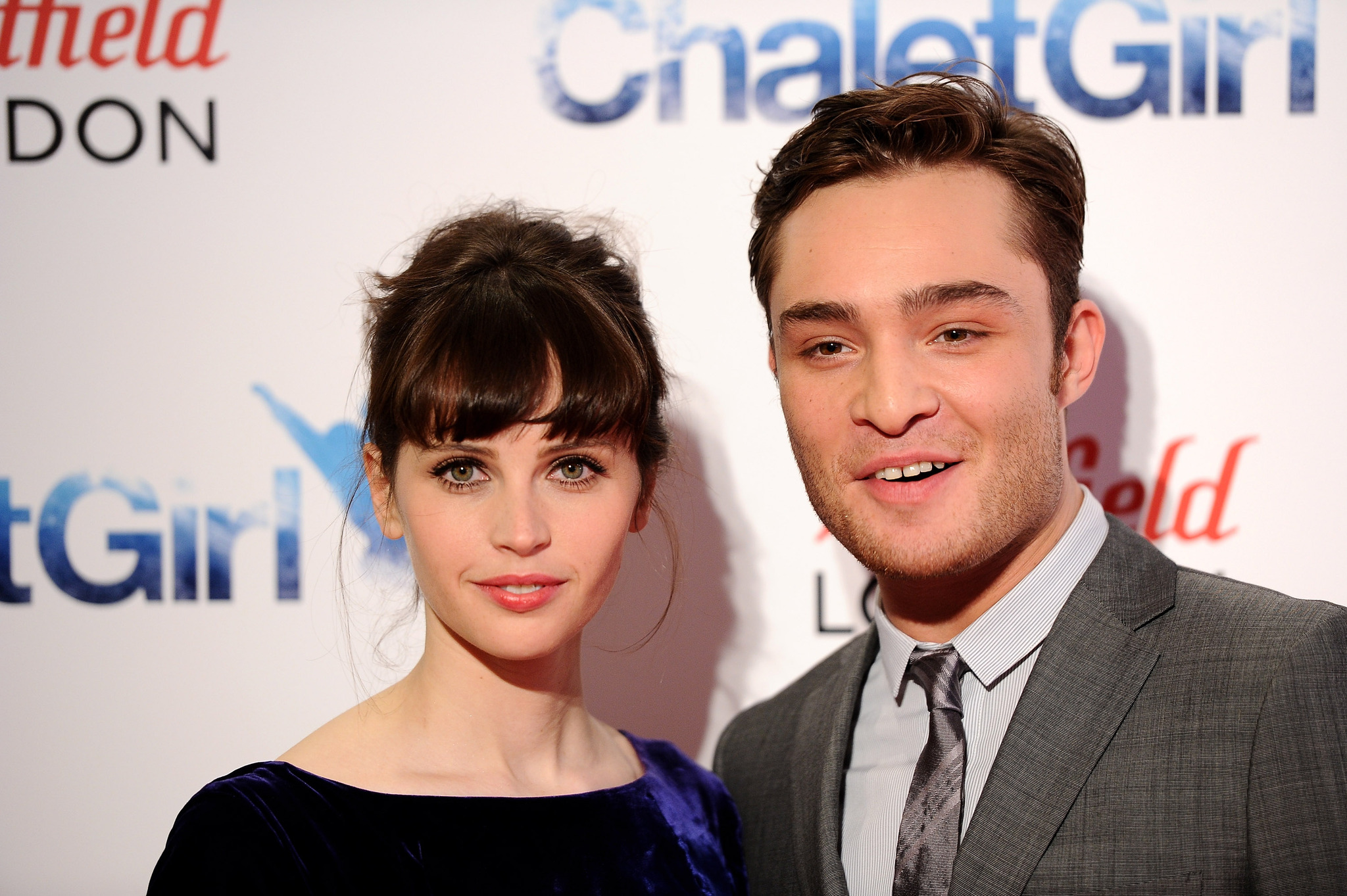 Felicity Jones and Ed Westwick at event of Chalet Girl (2011)