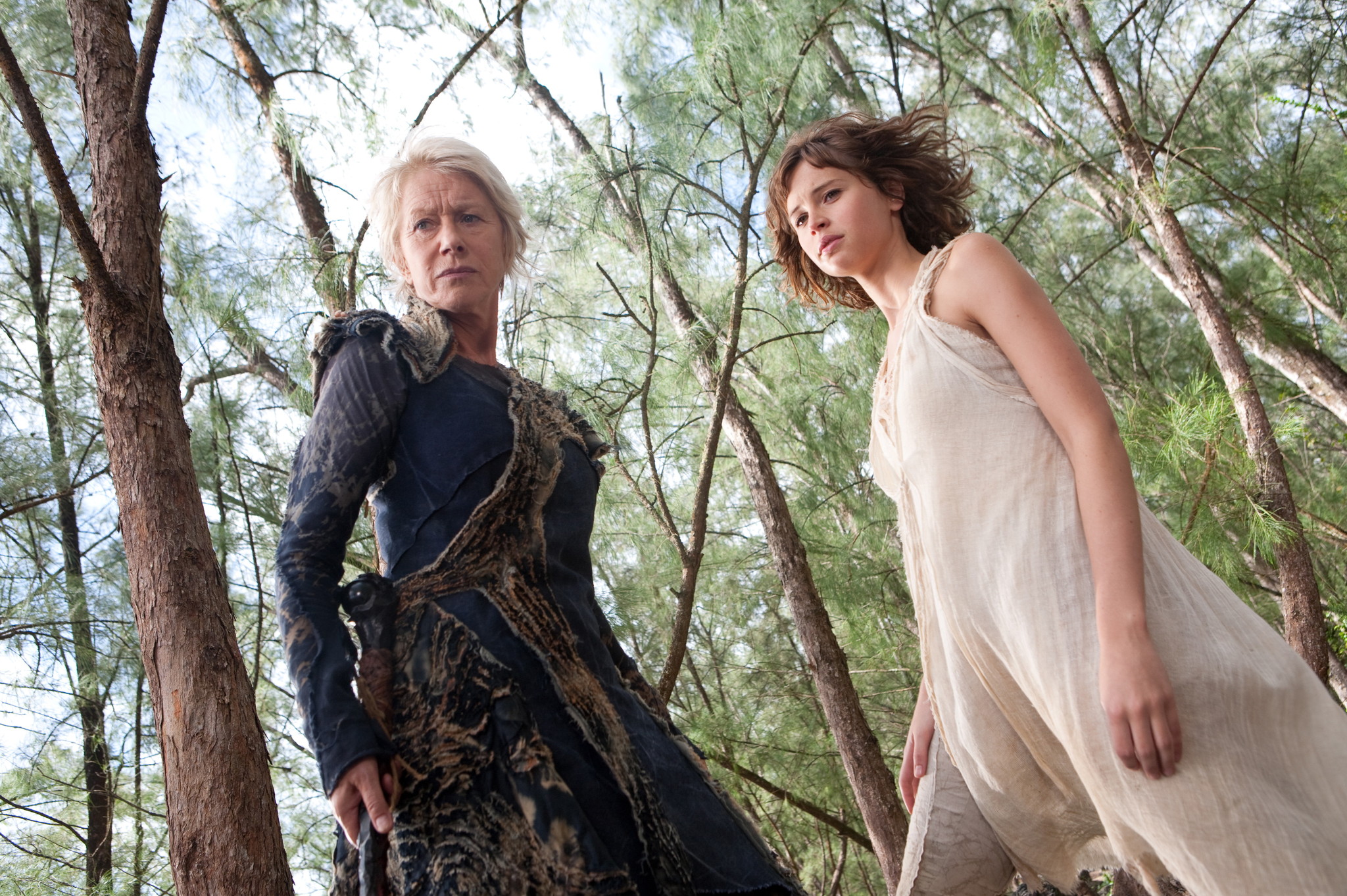 Still of Helen Mirren and Felicity Jones in The Tempest (2010)