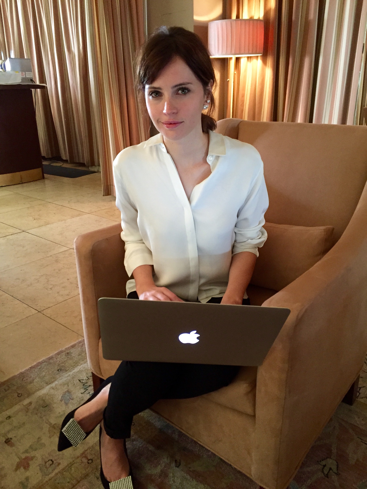 Felicity Jones during a live IMDb Twitter Chat.