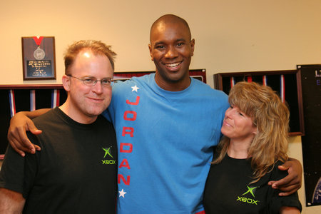 Director Frank Michels with Tank Jones(Fragmaster) and Producer Nansi Michels on the set of The Controller