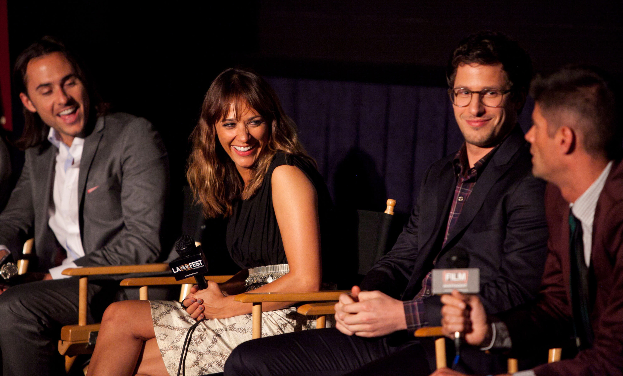 Rashida Jones, Will McCormack, Andy Samberg and Lee Toland Krieger at event of Celeste & Jesse Forever (2012)