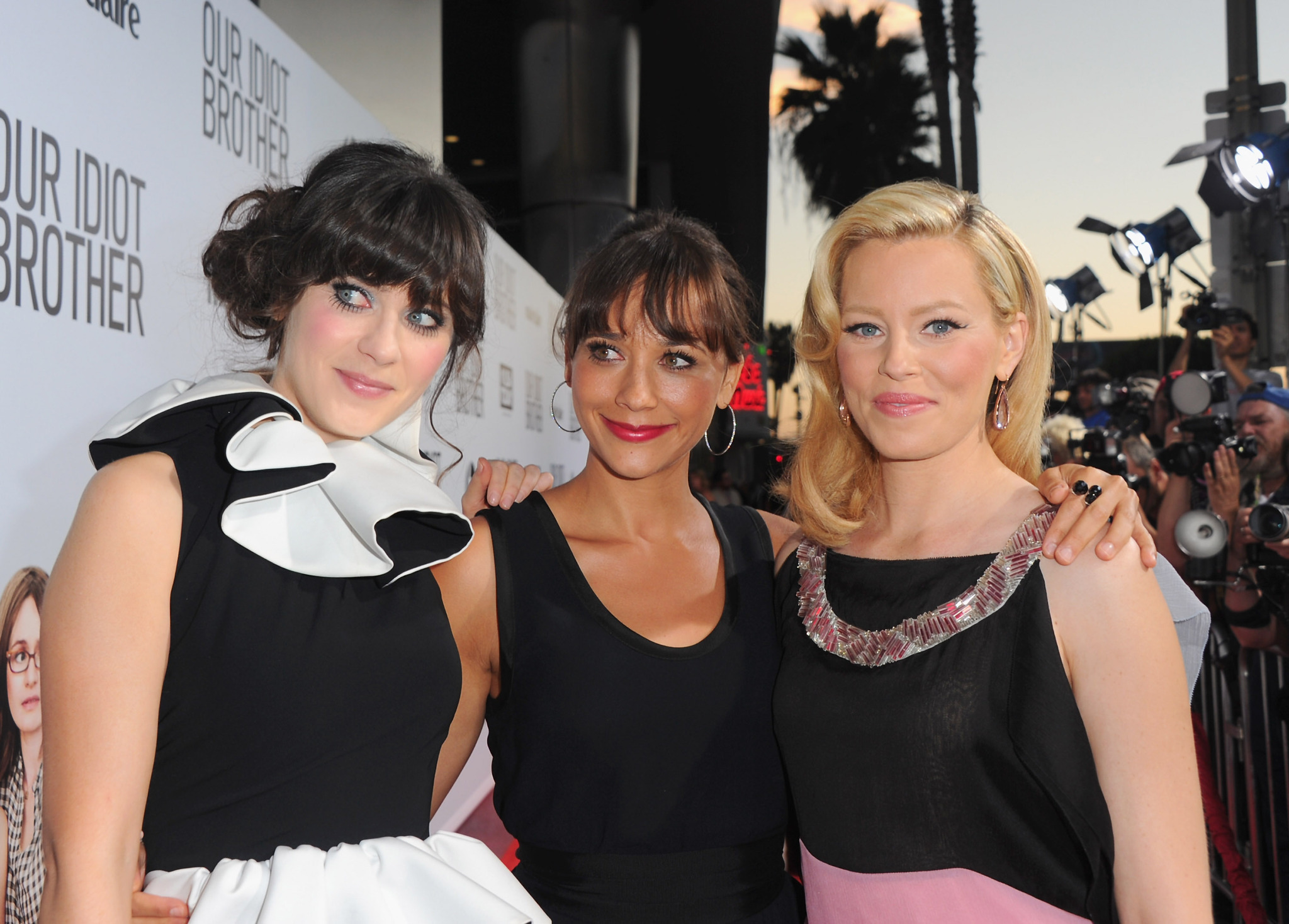 Elizabeth Banks, Zooey Deschanel and Rashida Jones at event of Our Idiot Brother (2011)