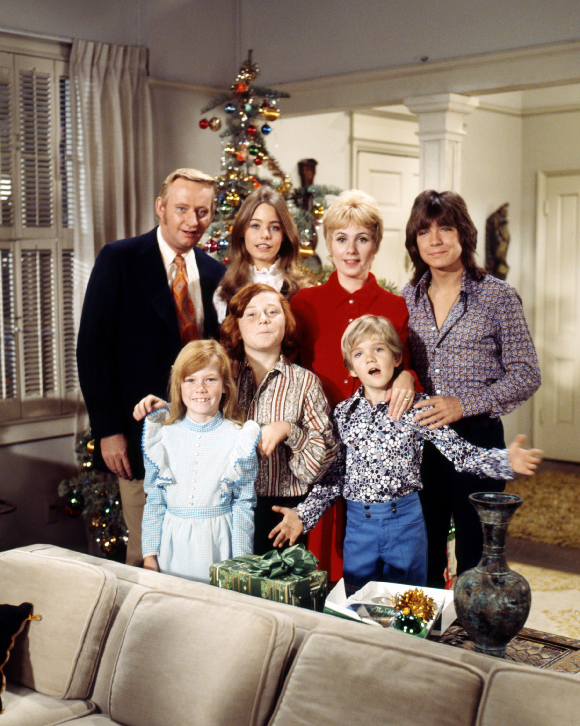 Still of Susan Dey, Danny Bonaduce, David Cassidy, Suzanne Crough, Brian Forster, Shirley Jones and Dave Madden in The Partridge Family (1970)