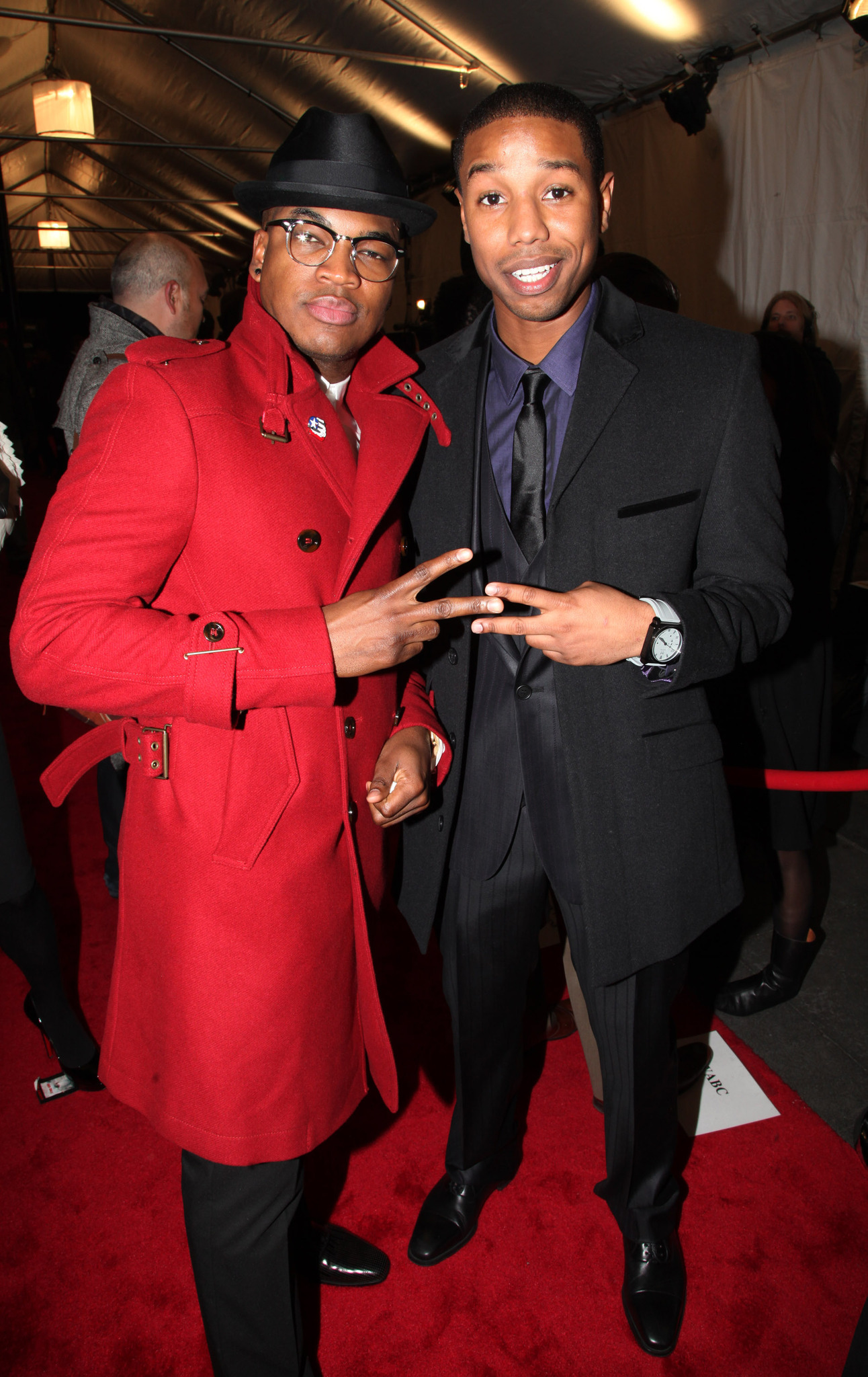 Michael B. Jordan and Ne-Yo at event of Red Tails (2012)