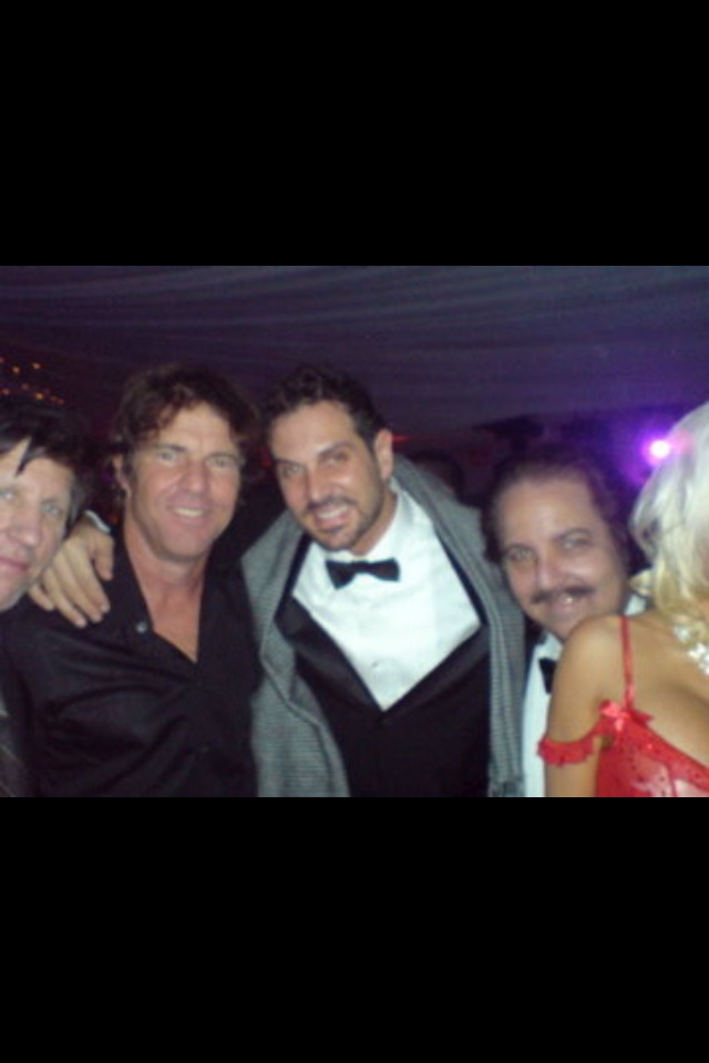 Dennis Quaid, David Kallaway, Ron Jeremy Playboy Mansion New Years Eve
