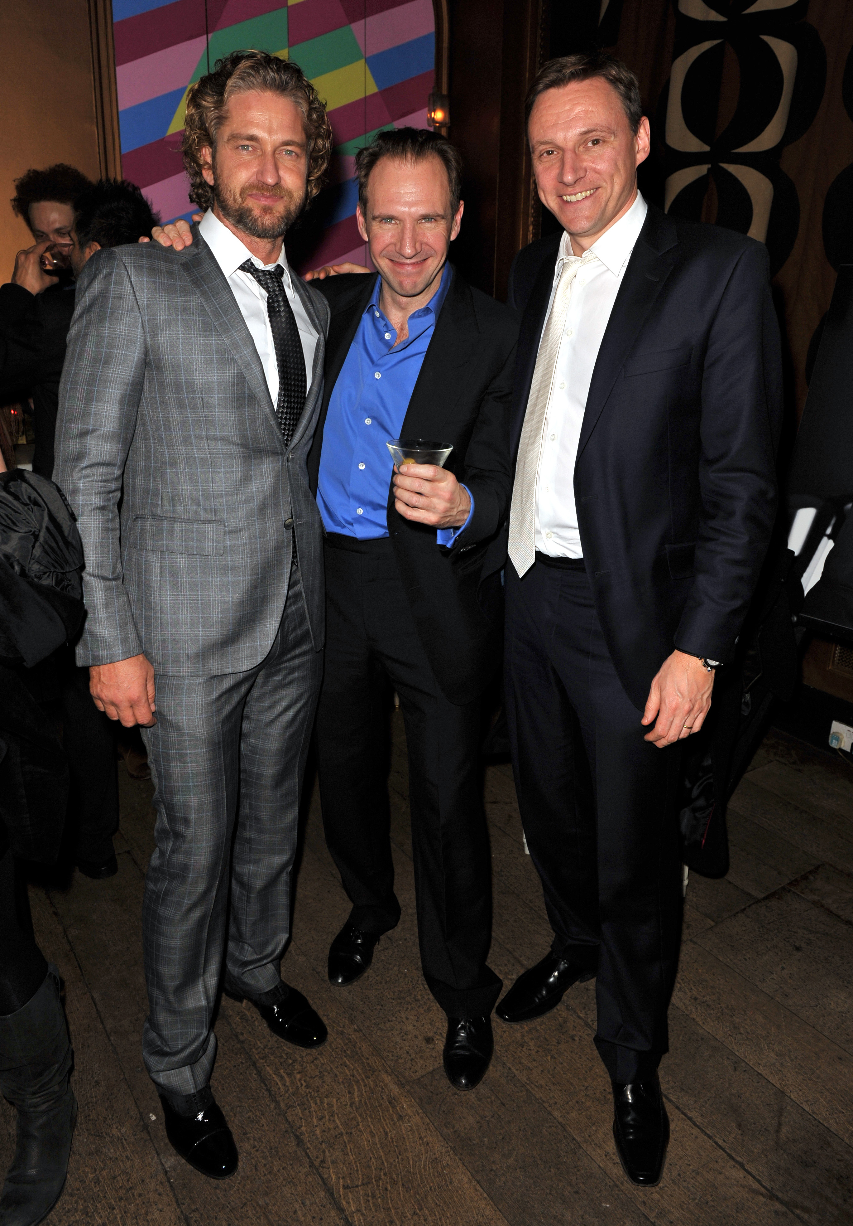 Gerard Butler, Ralph Fiennes and Zygi Kamasa at UK Premiere of Coriolanus.