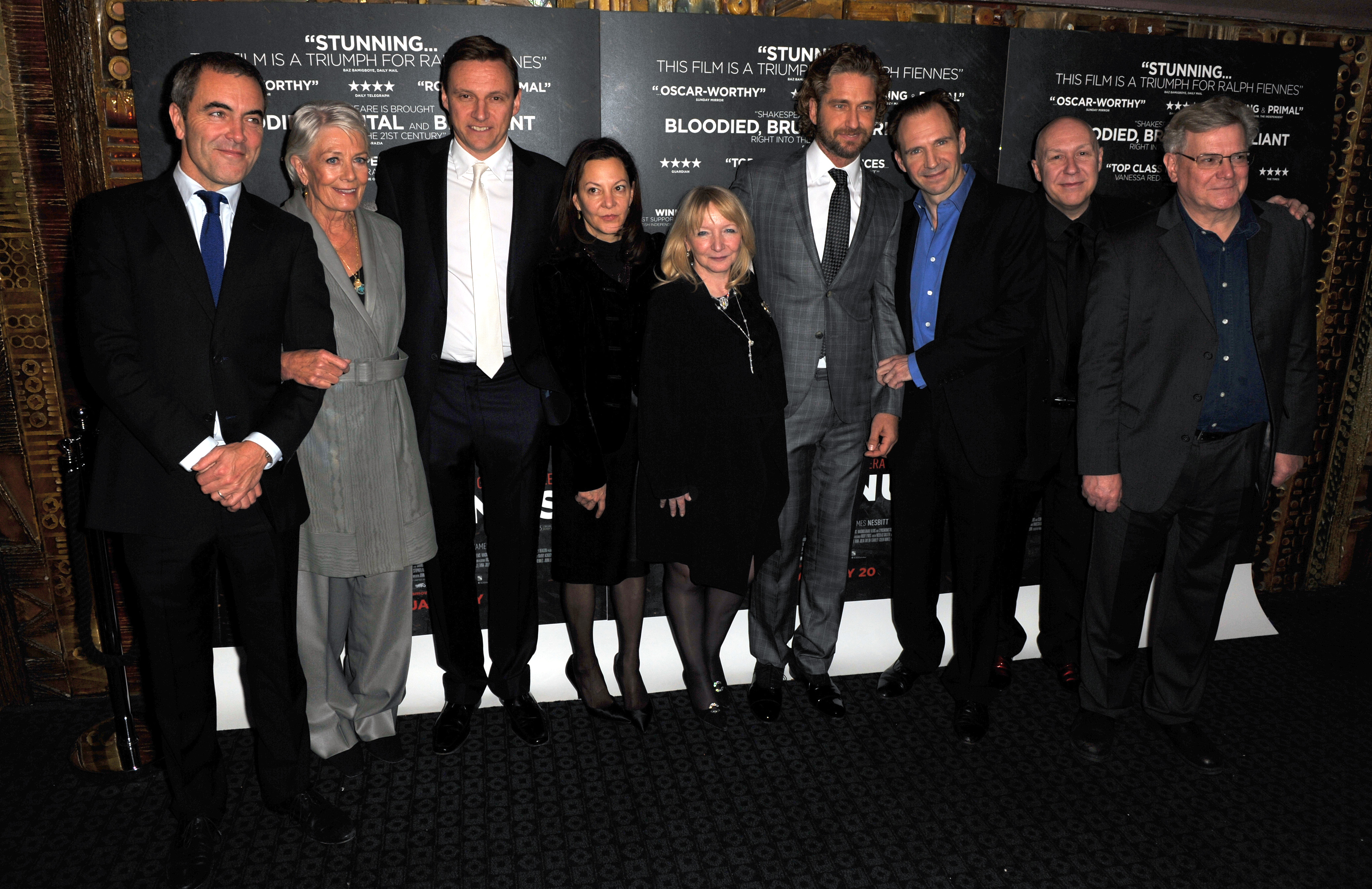 James Nesbitt, Vanessa Redgrave, Zygi Kamasa, Gerard Butler, Ralph Fiennes at the UK Premiere of Coriolanus.