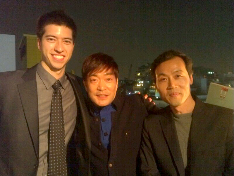 with Korean actor Hyeon-joo Son & Tim Trevathan & Young Man Kang