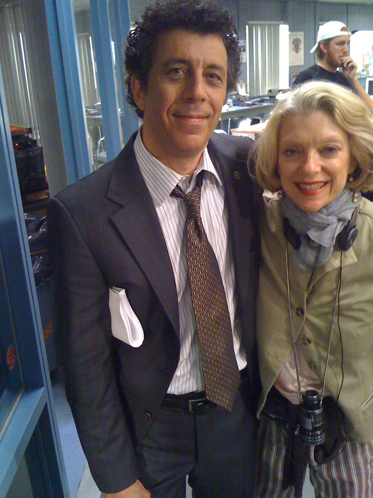with Eric Bogosian on the set of CRIMINAL INTENT