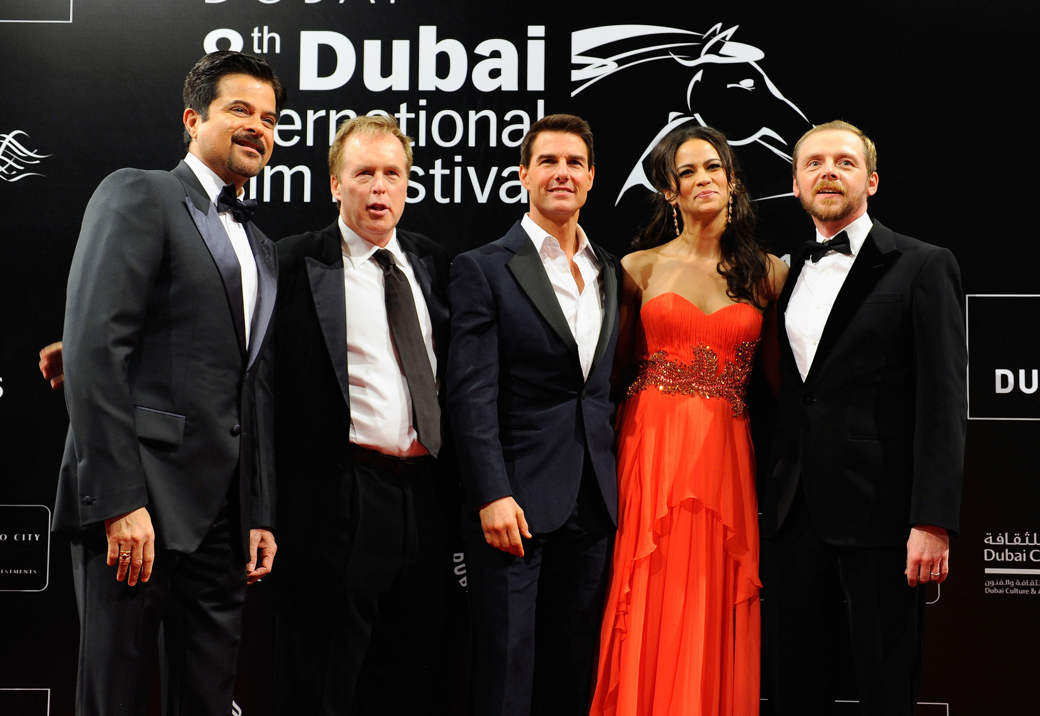Tom Cruise, Brad Bird, Anil Kapoor, Simon Pegg and Paula Patton at event of Neimanoma misija. Smeklos protokolas (2011)