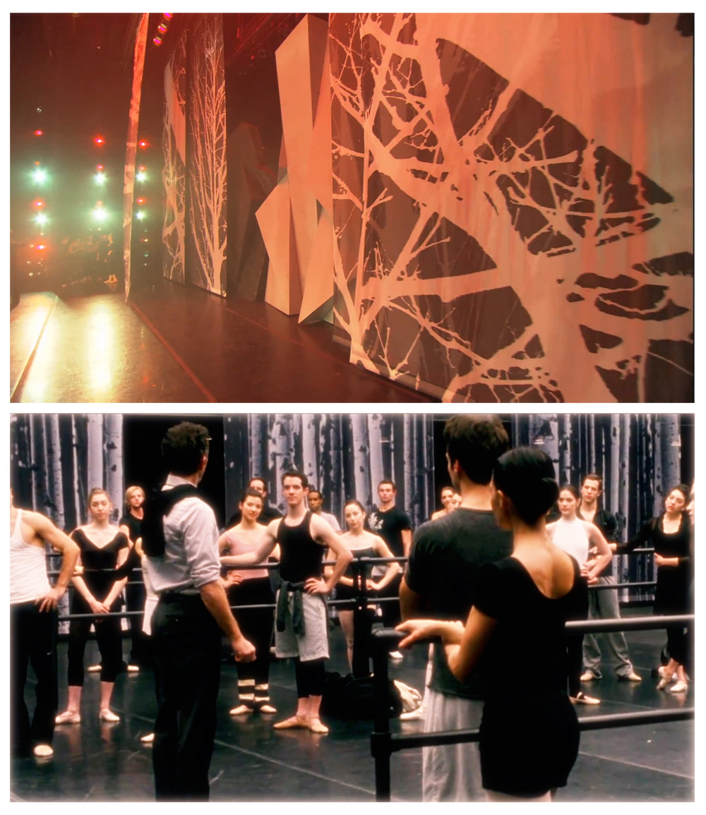 Tree backdrops created for Production Designer Thérèse DePrez for the film Black Swan