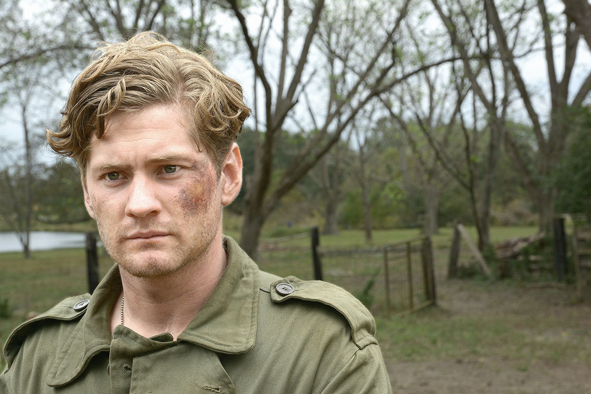 Cody Kasch as Private Lewis in the World War II film The Last Rescue.