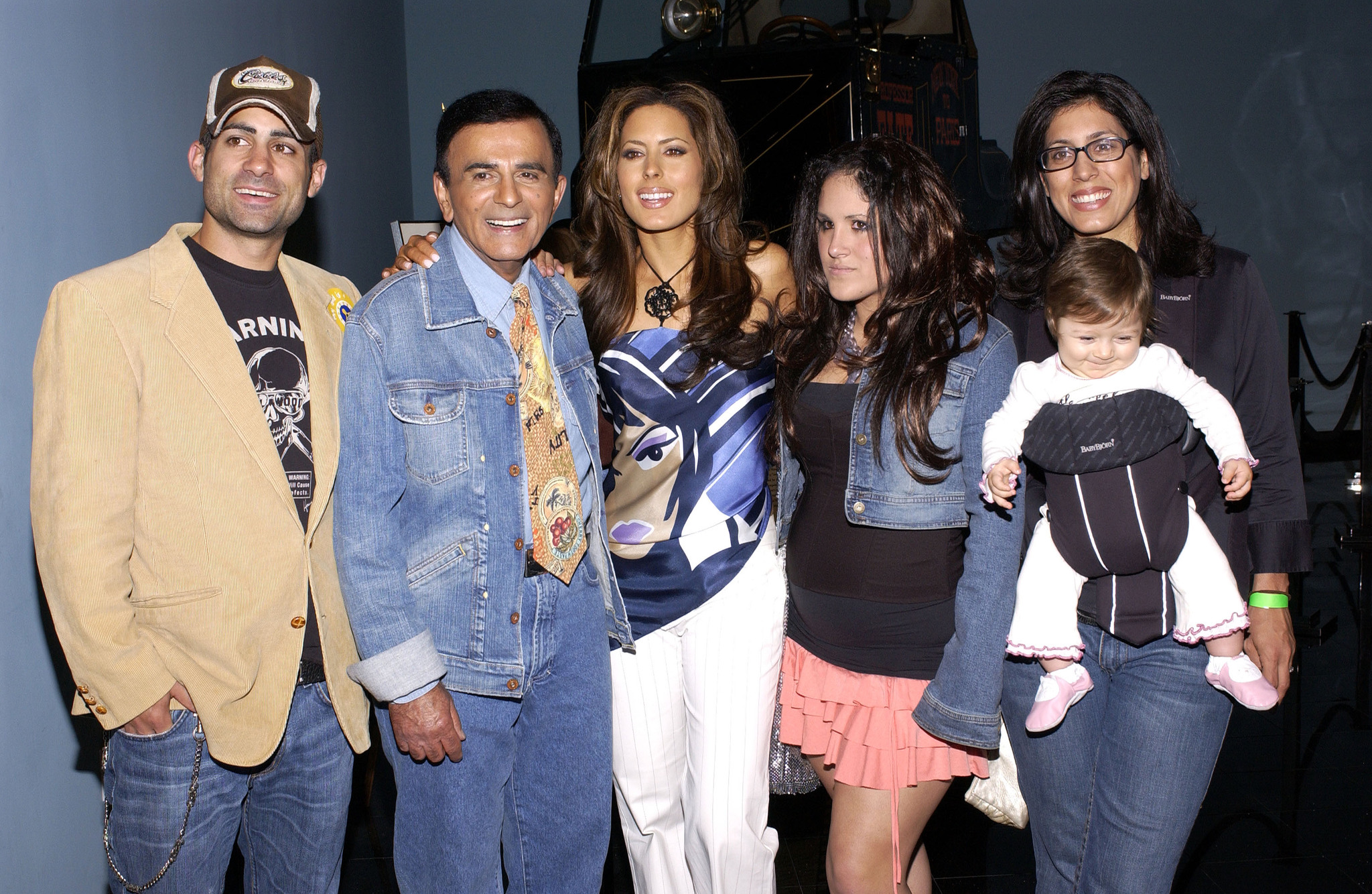 Radio personality Casey Kasem (2nd from left) and his family arrive at the Golden Dads Awards ceremony at the Peterson Automotive Museum on June 15, 2005 in Los Angeles, California.