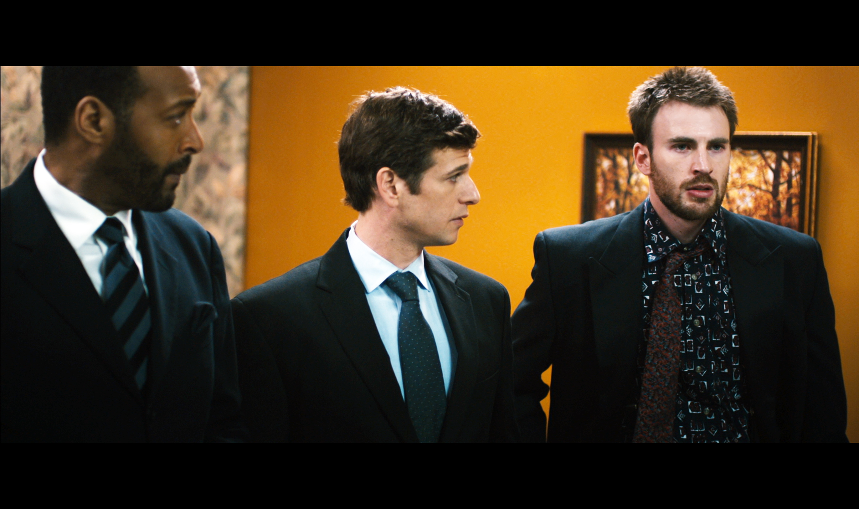 Daryl King (Jesse L. Martin), Paul Danziger (Mark Kassen)and Mike Weiss (Chris Evans) in PUNCTURE.