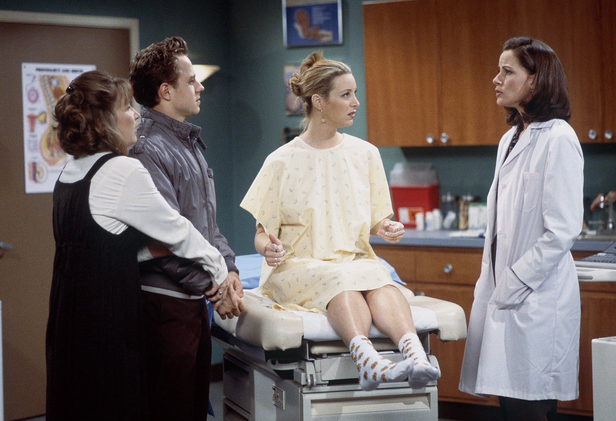 Still of Giovanni Ribisi, Lisa Kudrow, Cindy Katz and Debra Jo Rupp in Draugai (1994)