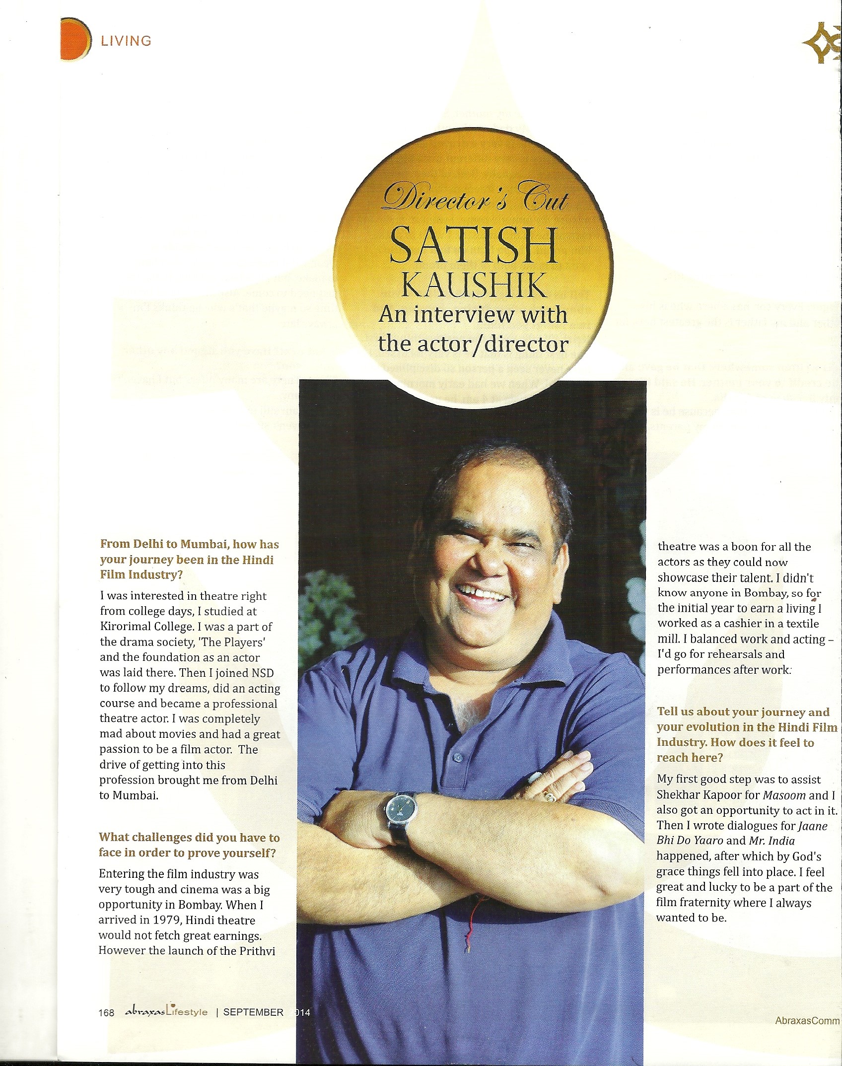 Satish Kaushik An interview with the actor/director.