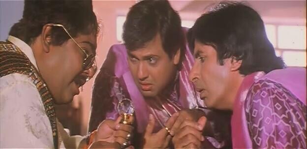A still from Movie Chote Miyan Bade Miyan with Govinda and Amitabh Bachchan.