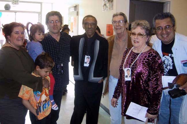 With Earl Palmer, family & friends at the dedication of the Ritchie Valens Memorial Recreation Center in Pacoima 2006.