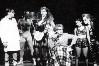 Ivan Kaye, as 'Dr. Scott', in 'The Rocky Horror Show', Piccadilly Theatre. 1990.