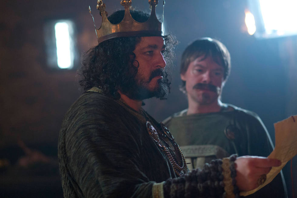 Ivan Kaye, as King Aelle, in 'Vikings' 2013.