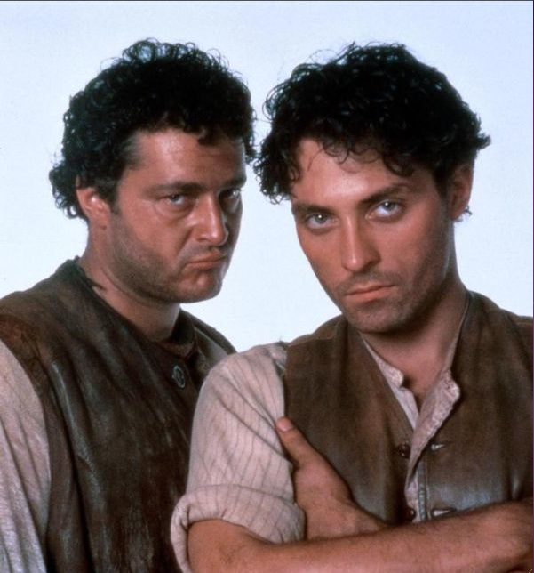 Ivan Kaye and Rufus Sewell in Cold Comfort Farm