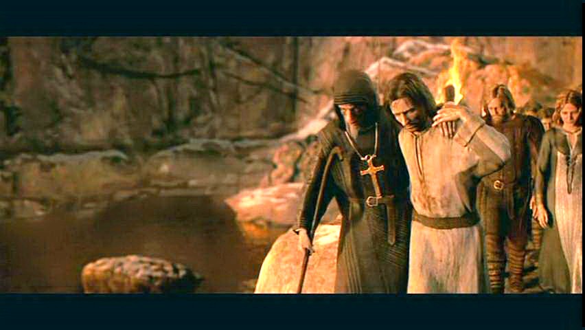 Still of Dominic Keating & John Malkovich in Beowulf